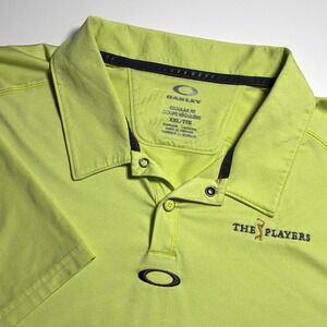 Oakley Players Championship PGA Golf Polo Shirt Mens XXL Lime Green Performance